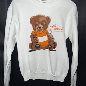 vintage tennessee bear crewneck white size medium 90s university of tennessee